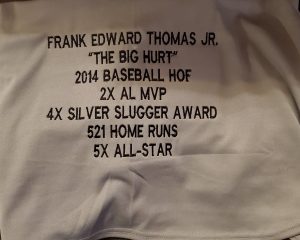 Frank Thomas Autographed Custom Gray Stat It Up Jersey 3