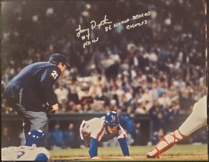 Lenny Dykstra Autographed 11x14 Photo Inscription 1986 World Series Champs Nails SILVER 2