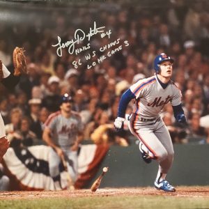 Lenny Dykstra Autographed 16x20 Photo Inscription 86 WS Champs LO HR Game 3 SILVER