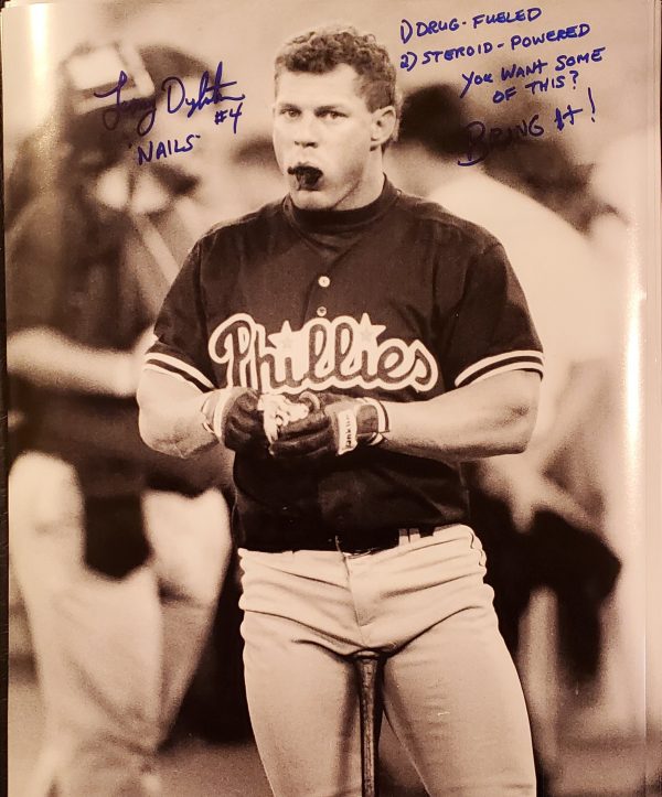 Lenny Dykstra Autographed 16x20 Photo Inscription Drug Steroid You Want Some Bring It