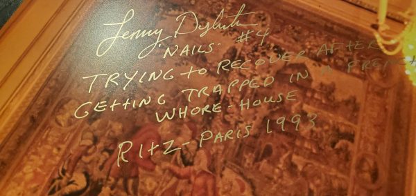 Lenny Dykstra Autographed 16x20 Photo Inscription Trying to Recover French Whore House GOLD Close Up