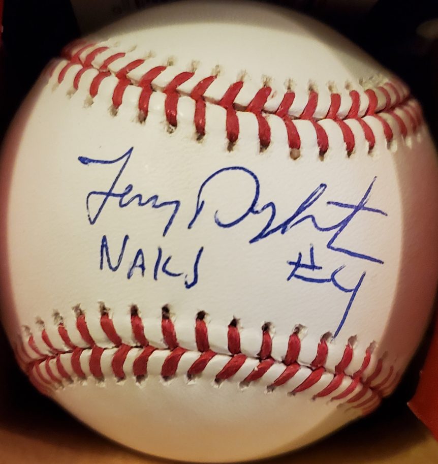 Lenny Dykstra Autographed Baseball OMLB Blue