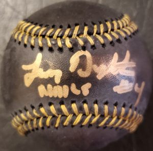 Lenny Dykstra Autographed Black Baseball OMLB Gold