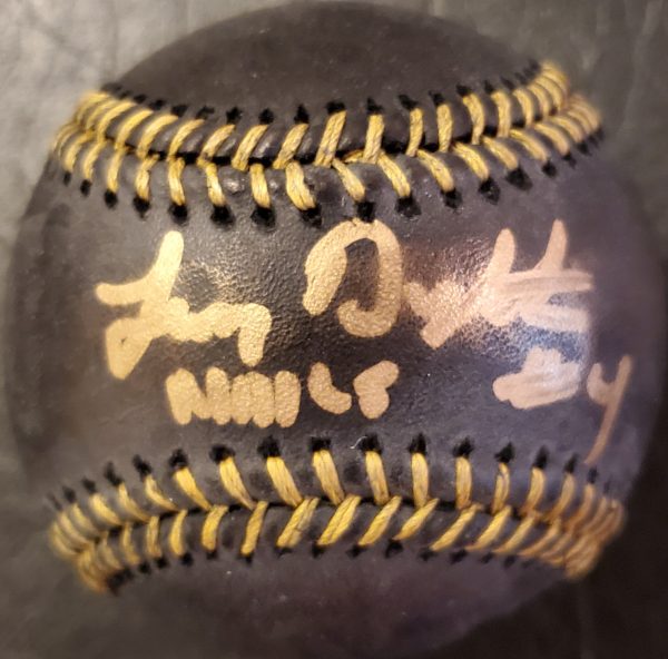 Lenny Dykstra Autographed Black Baseball OMLB Gold
