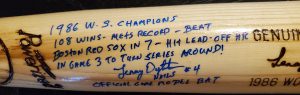 Lenny Dykstra Autographed Louisville Slugger 1986 World Series Game Model Bat 2