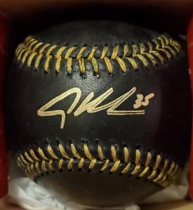 Adley Rutschman Autographed Black Baseball 2