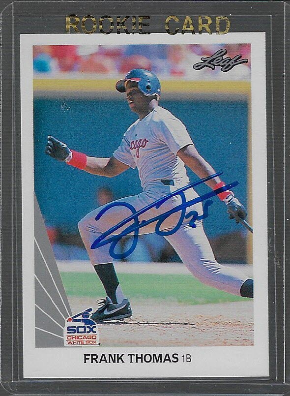 Frank Thomas 1990 Leaf #300 Autographed Rookie Card - SportsGraphing