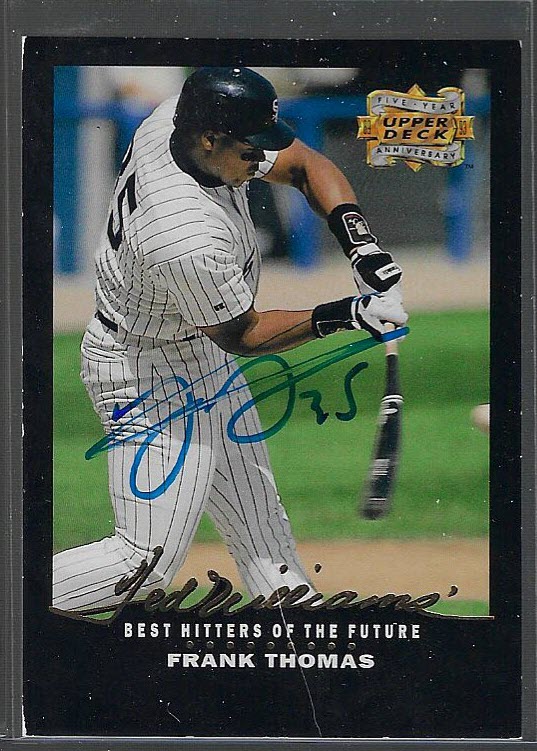 Frank Thomas 1993 Upper Deck Fifth Anniversary #A14 Autographed Card
