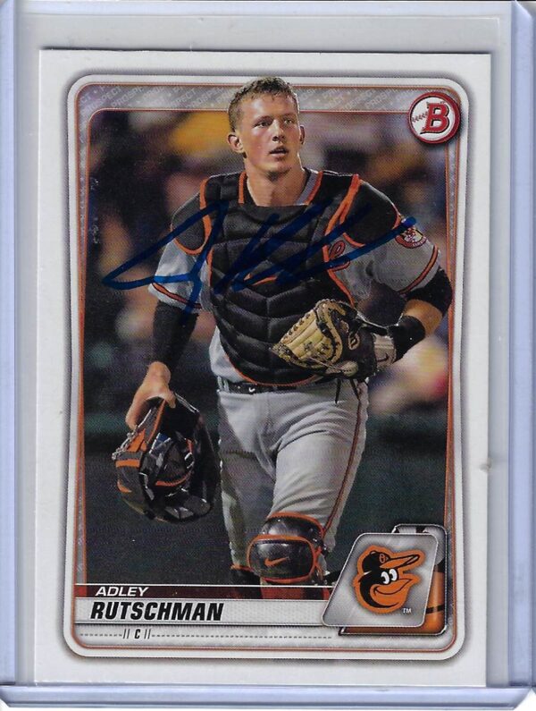 Adley Rutschman 2020 Bowman Draft #BD-154 Autographed Card