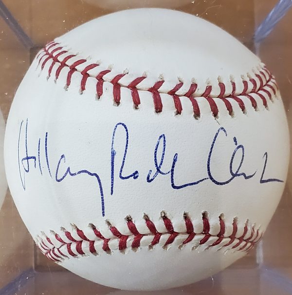 Hillary Clinton Autographed Baseball OMLB