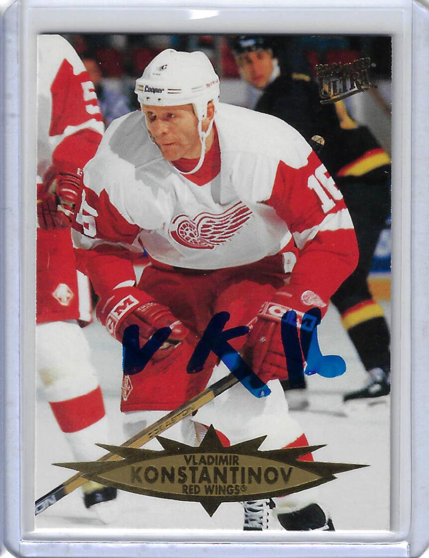 Vladimir Konstantinov 1995 Ultra 46 Autographed Card