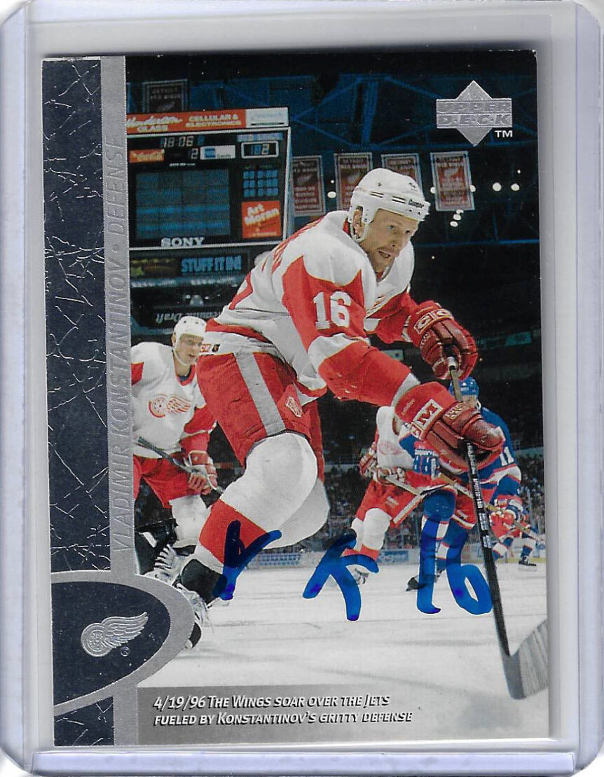 Vladimir Konstantinov 1996 Upper Deck 52 Autographed Card