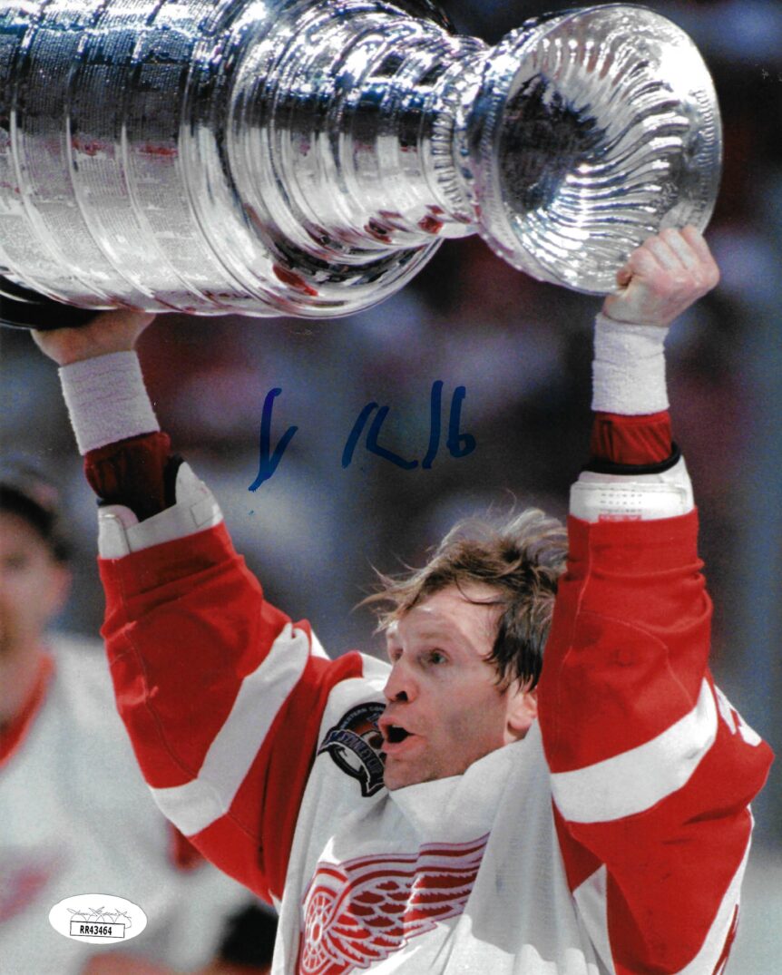 Vladimir Konstantinov Autographed 8x10 Photo CUP CLOSEUP