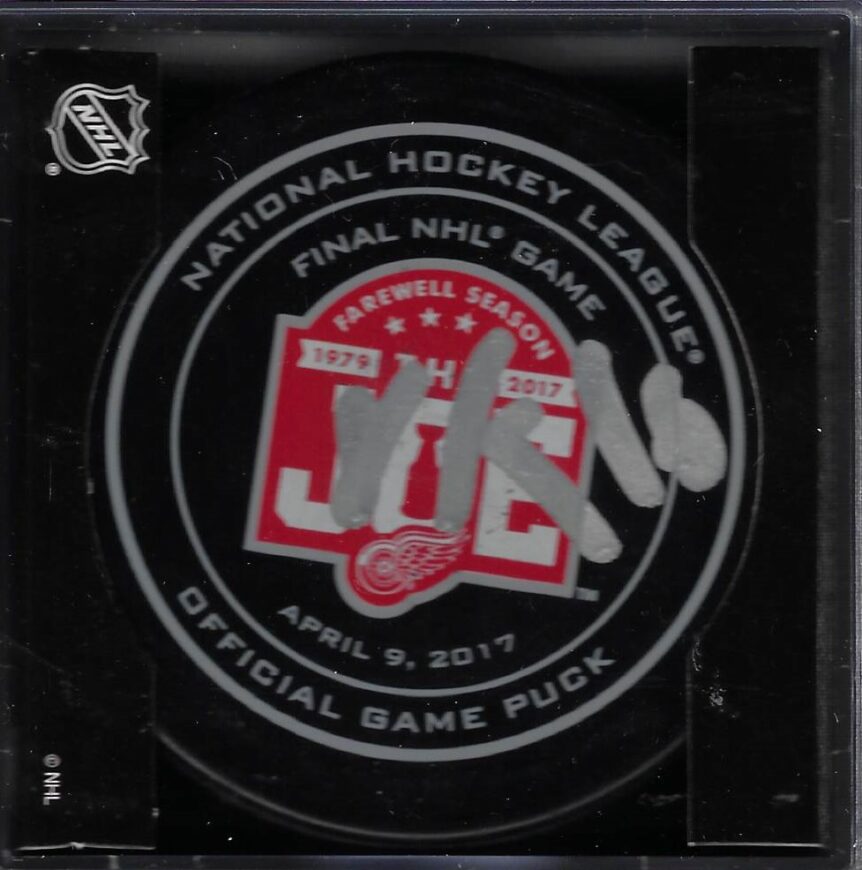 Vladimir Konstantinov Autographed Farewell to the Joe Puck