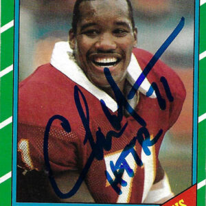 Charles Mann Autographed 1986 Topps Football ROOKIE Card Inscribed HTTR