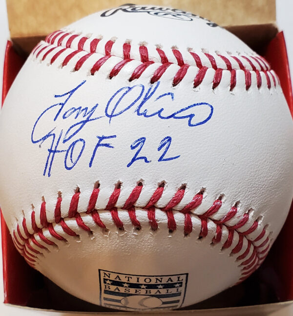 Tony Oliva Autographed HOF Ball with HOF22 Inscription v1
