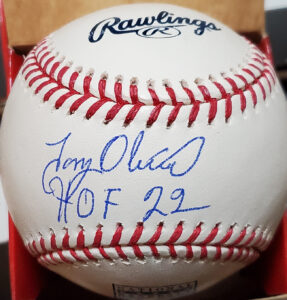 Tony Oliva Autographed HOF Stat Ball v1