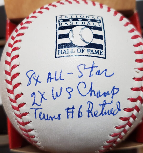 Tony Oliva Autographed HOF Stat Ball v3