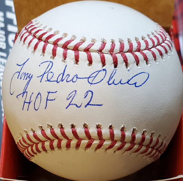 Tony Pedro Oliva Autographed Ball with Full Name HOF22 Inscription v1