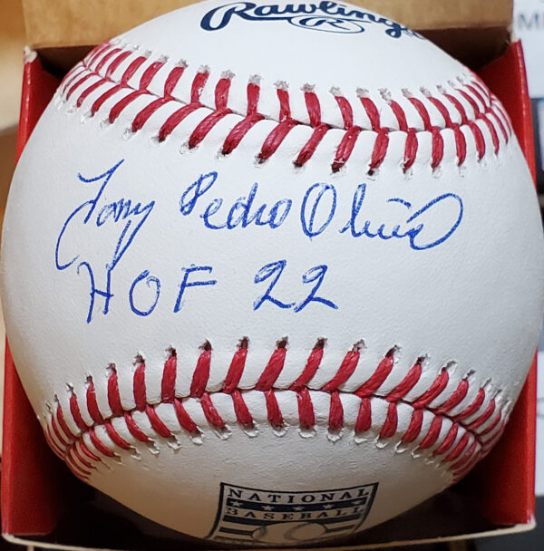 Tony Pedro Oliva Autographed HOF Ball with Full Name HOF22 Inscription v1