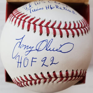 Tony Oliva Autographed Stat Ball v1