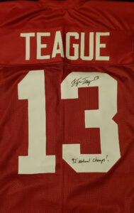George Teague Autographed Custom College Jersey 2