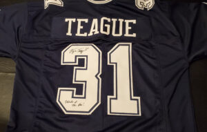 George Teague Autographed Custom Dallas Jersey 1