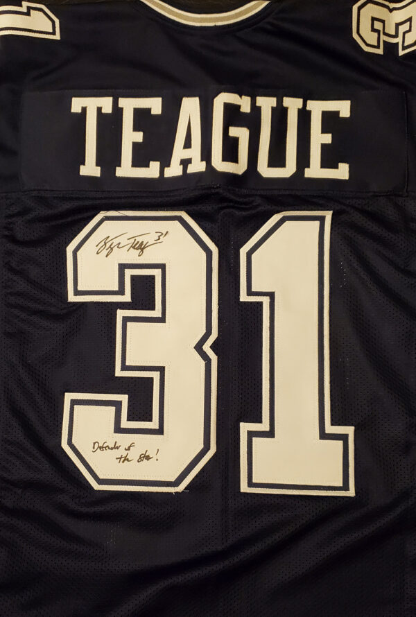 George Teague Autographed Custom Dallas Jersey 2
