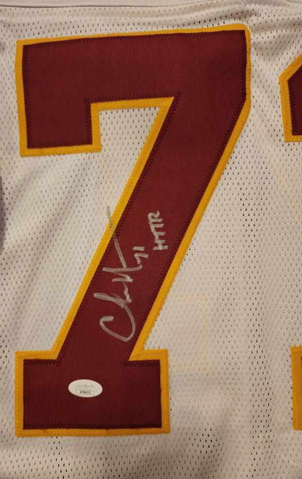 Charles Mann Autographed White Custom Redskins HTTR Jersey 1