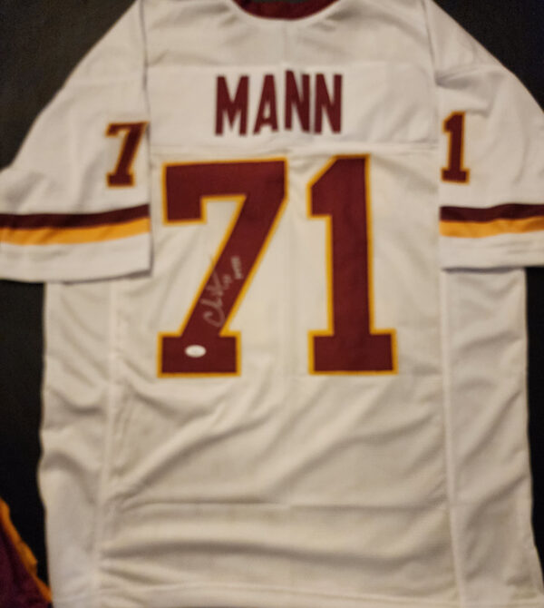 Charles Mann Autographed White Custom Redskins HTTR Jersey 2