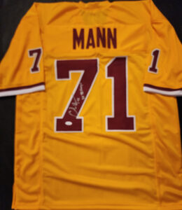 Charles Mann Autographed Yellow Custom Redskins 3X SB Champ Jersey 2