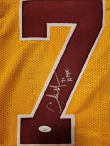 Charles Mann Autographed Yellow Custom Redskins HTTR Jersey 1