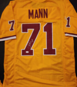 Charles Mann Autographed Yellow Custom Redskins HTTR Jersey 2