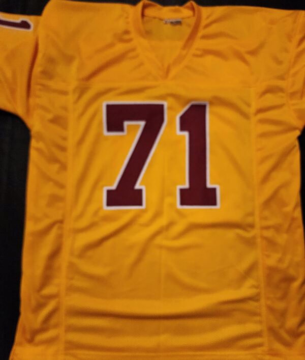 Charles Mann Autographed Yellow Custom Redskins Jersey Front