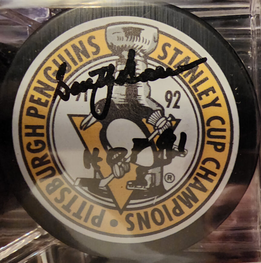 NHL HOFer Scotty Bowman Autographed 1992 Stanley Cup Champ Puck