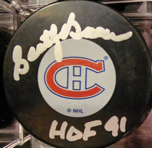 NHL HOFer Scotty Bowman Autographed Retro Montreal Canadiens Puck