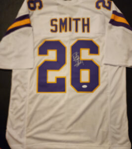 Robert Smith Autographed Custom White Vikings SKOL Jersey 2