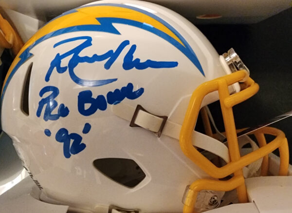 Ronnie Harmon Autographed Chargers Mini Helmet 92 Pro Bowl 1