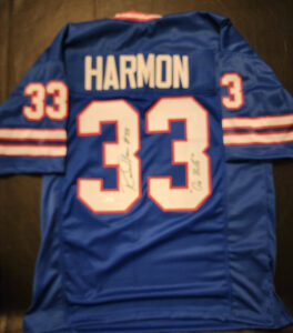 Ronnie Harmon Autographed Custom Go Bills Jersey 4