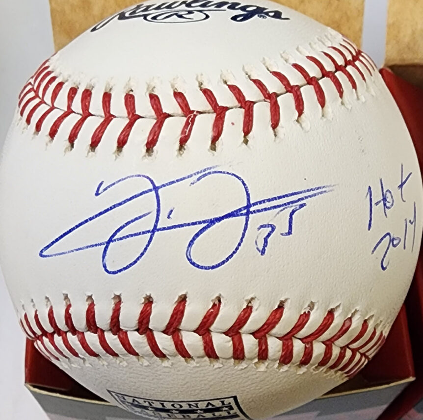 Frank Thomas Autographed HOF Manfred Baseball HOF 2014 JSA 1