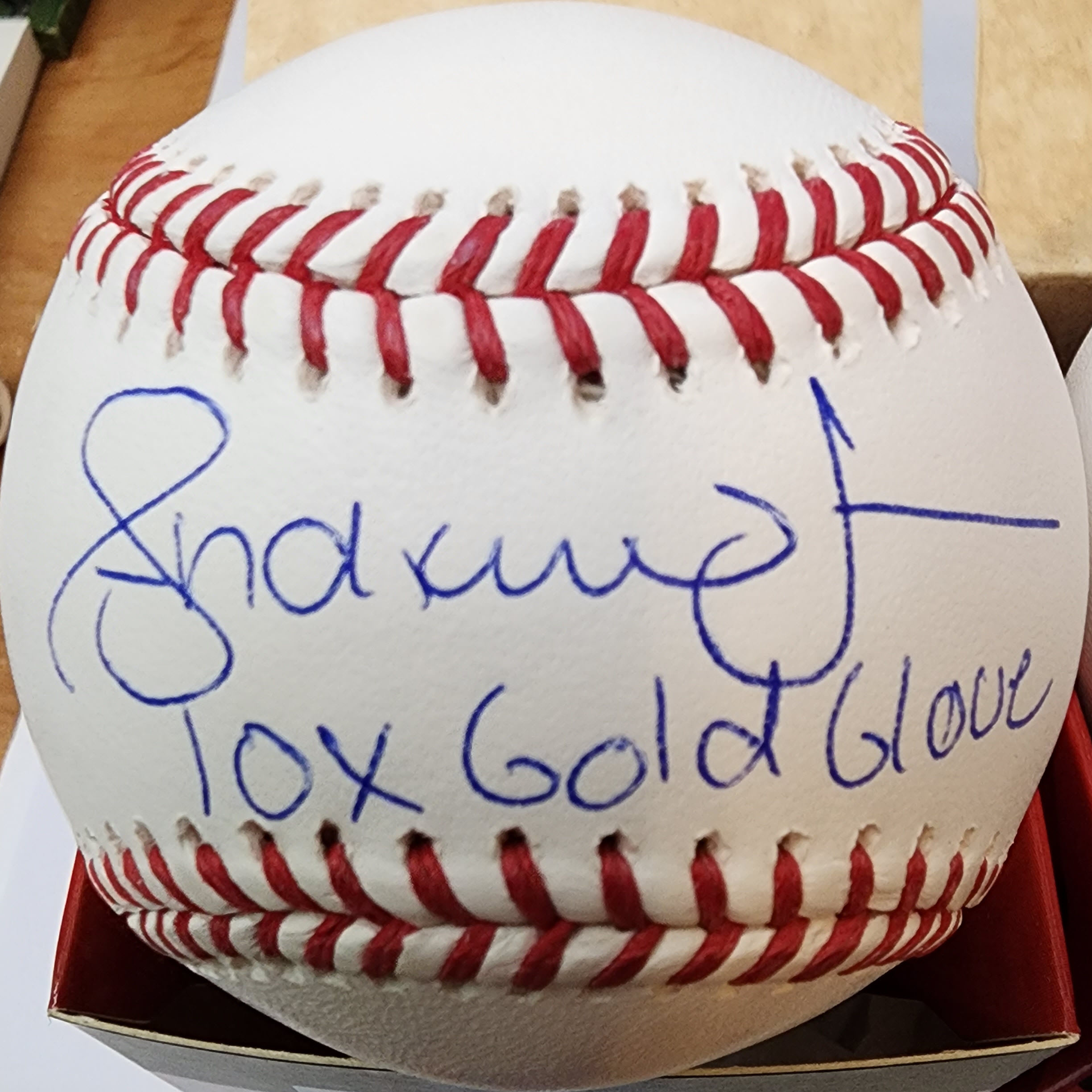 Andruw Jones Autrographed OMLB Baseball 10X Gold Glove Inscription 1