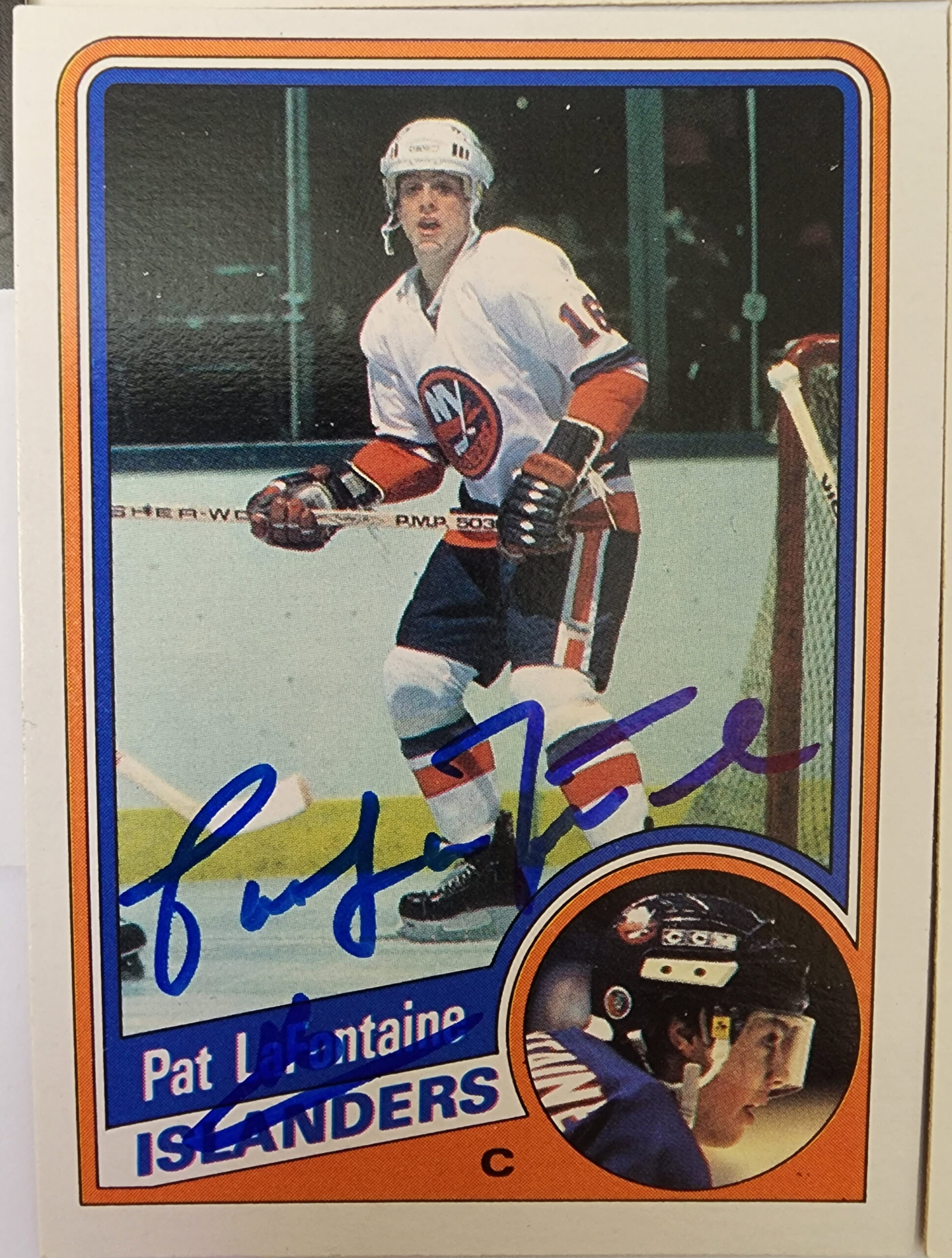 Pat Lafontaine Autographed 1984 OpeeChee 129 ROOKIE Card 2