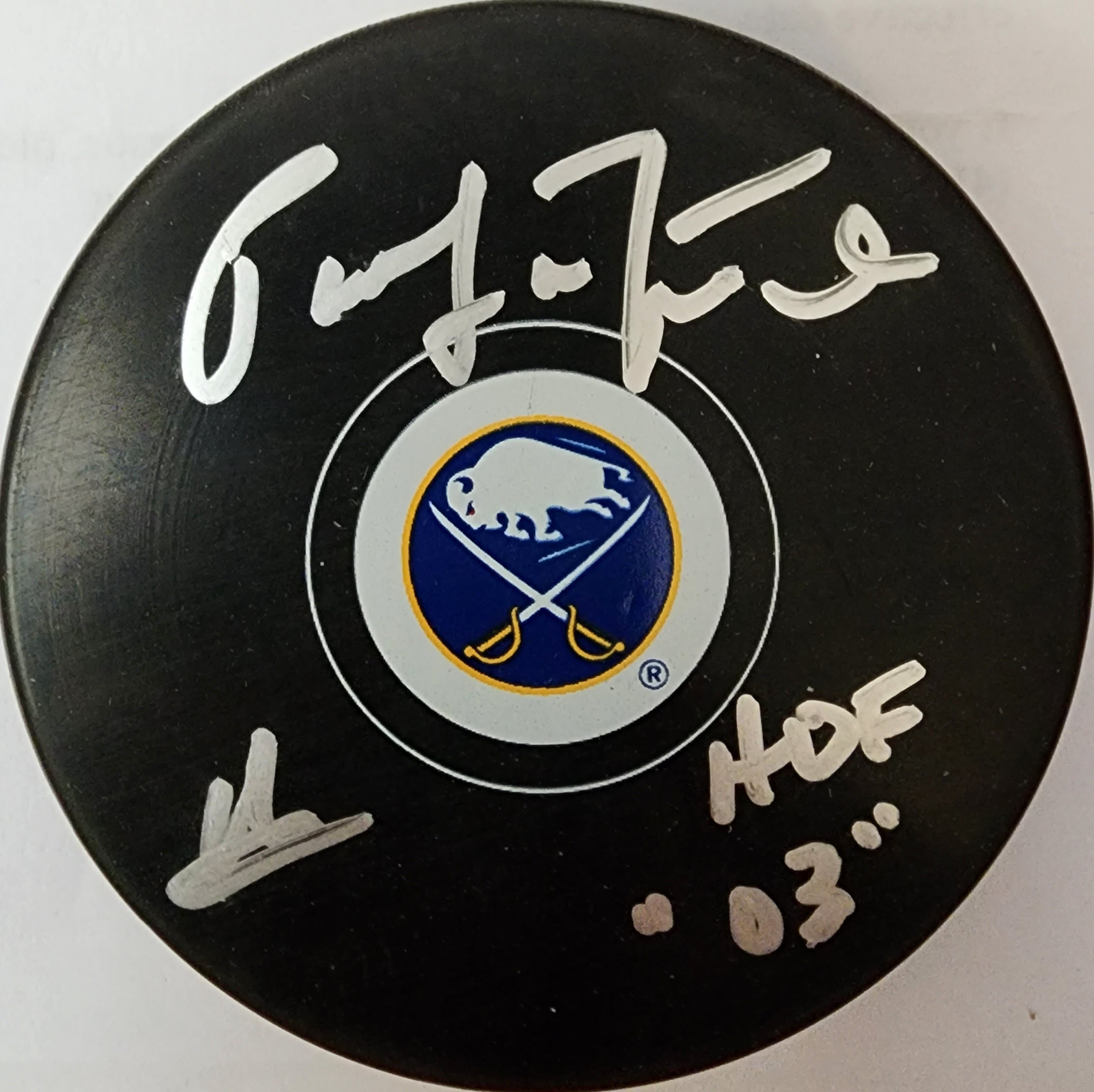 Pat Lafontaine Autographed Buffalo Sabres Puck