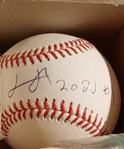 Jackson Holliday Autographed OMLB Baseball inscribed 2022 #1 v1
