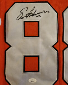 Eric Lindros Autographed Orange 1997 Stanley Cup Ccm Vintage Throwback Jersey v3