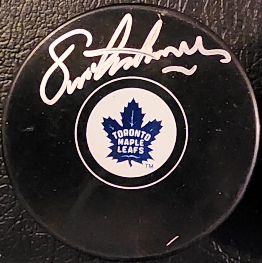 Eric Lindros Autographed Toronto Maple Leafs Puck