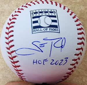 Scott Rolen Autographed and Inscribed HOF 2023 Under HOF Logo Ball v1