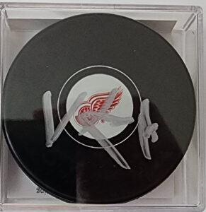 Vladimir Konstantinov Autographed Red Wings Puck JSA COA