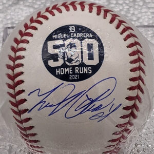 Miguel Cabrera Autographed Miggy 500 HR OMLB Baseball JSA COA v1