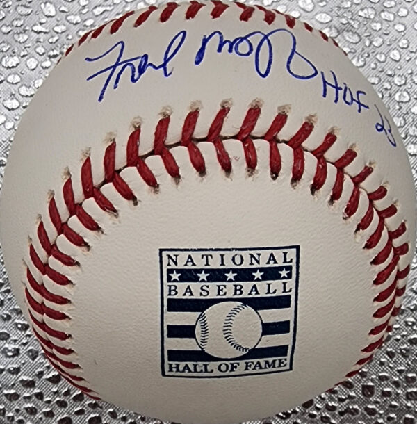 Fred McGriff Autographed HOF Baseball Sweet Spot Inscribed HOF 23 v2